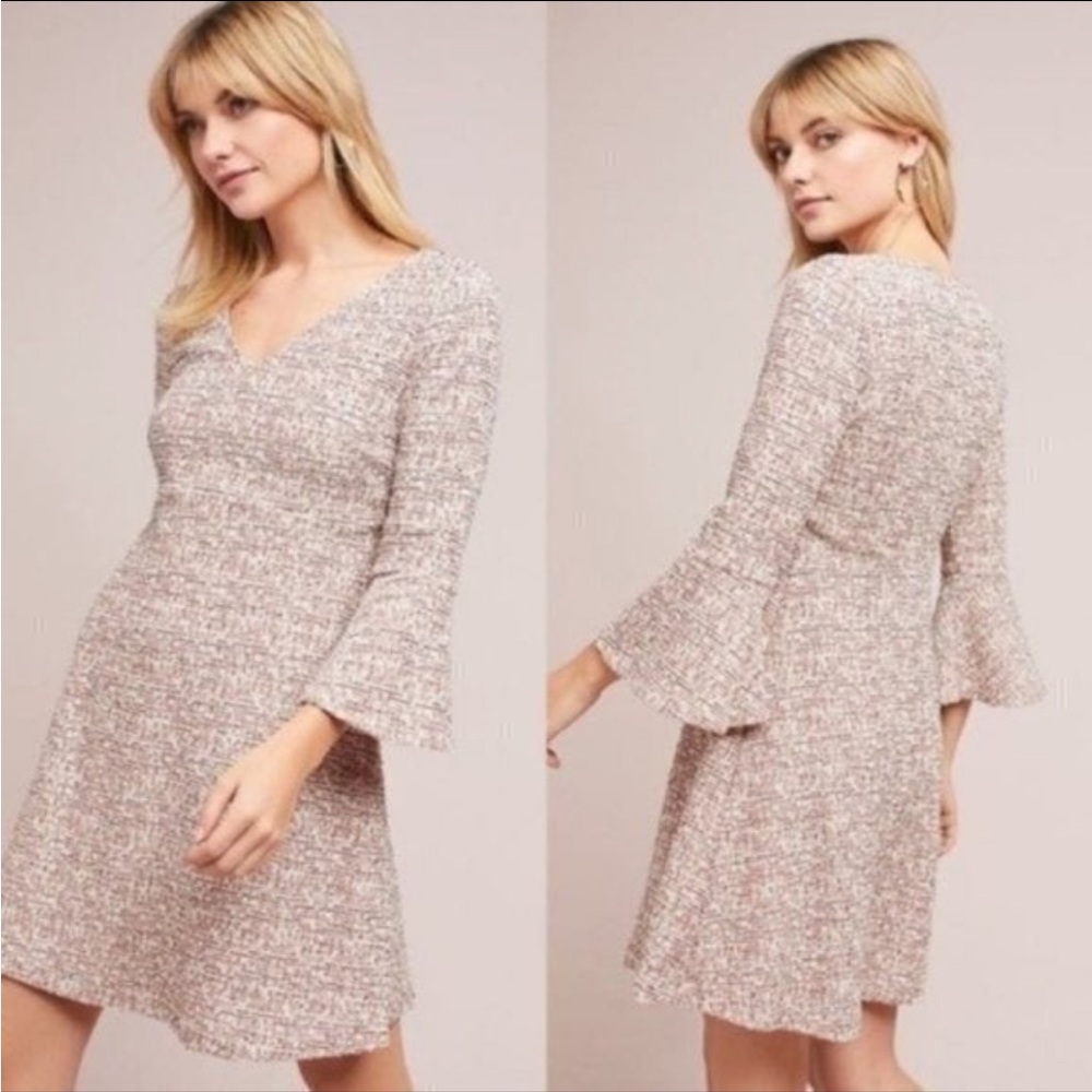 Anthropologie Maeve Textured Tweed Susie Swing Dress XS